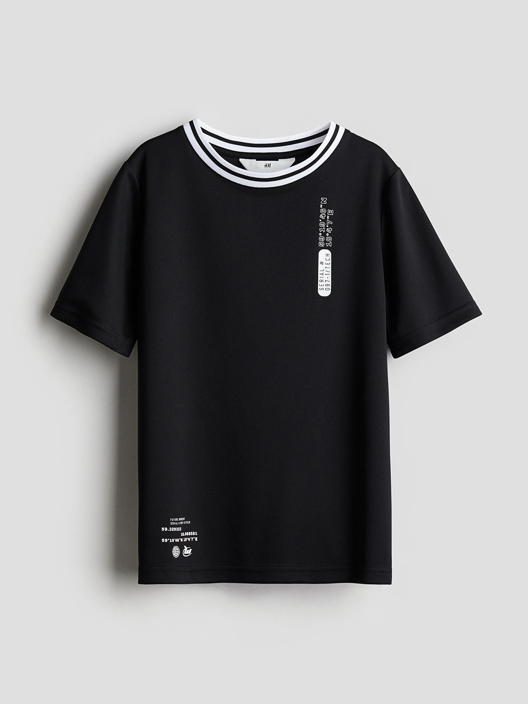 

H&M Boys Interlock Jersey T-shirt, Black