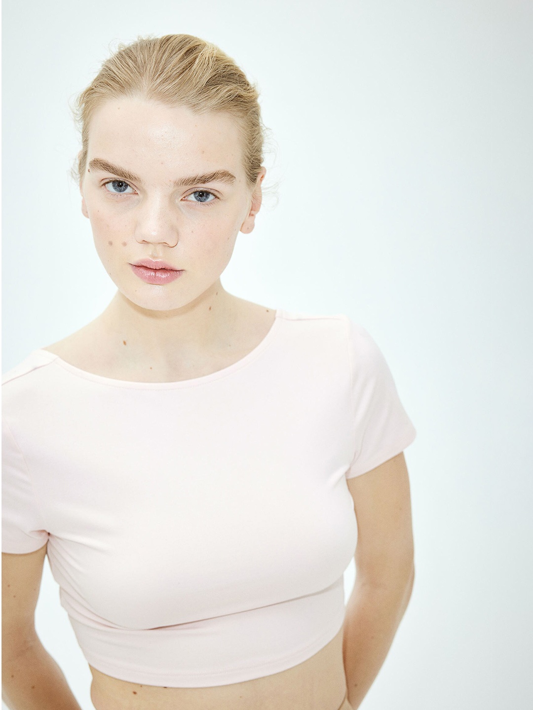 

H&M Strap-Detail Low-Back Top, Pink