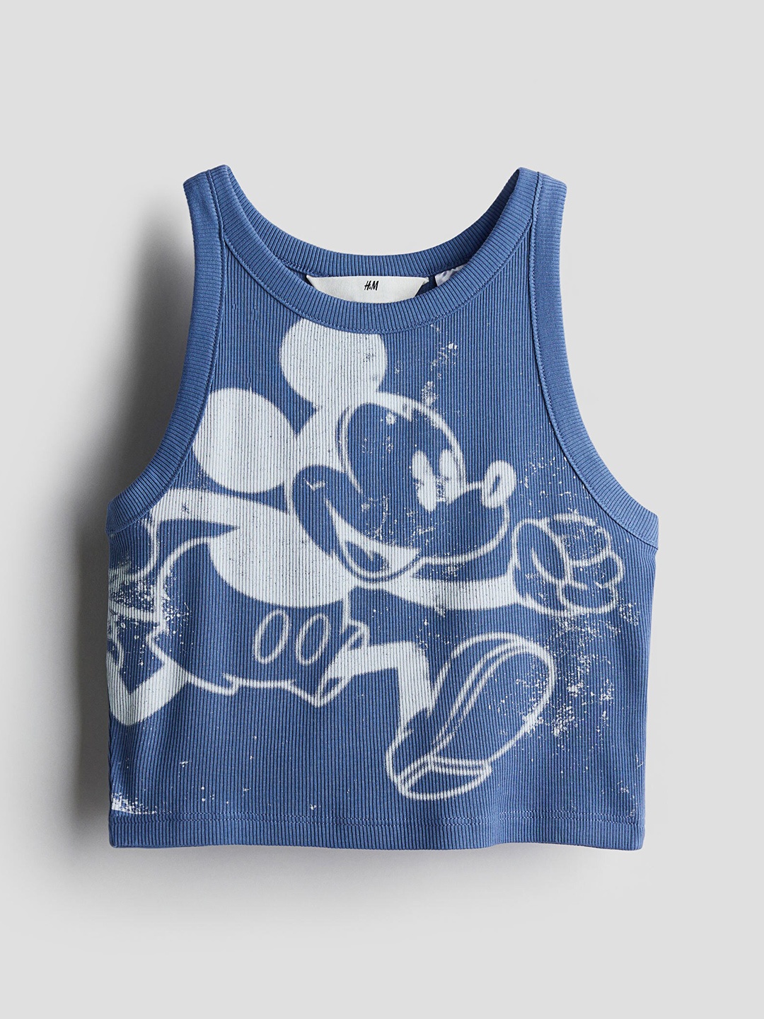 

H&M Girls Ribbed Vest Top, Blue
