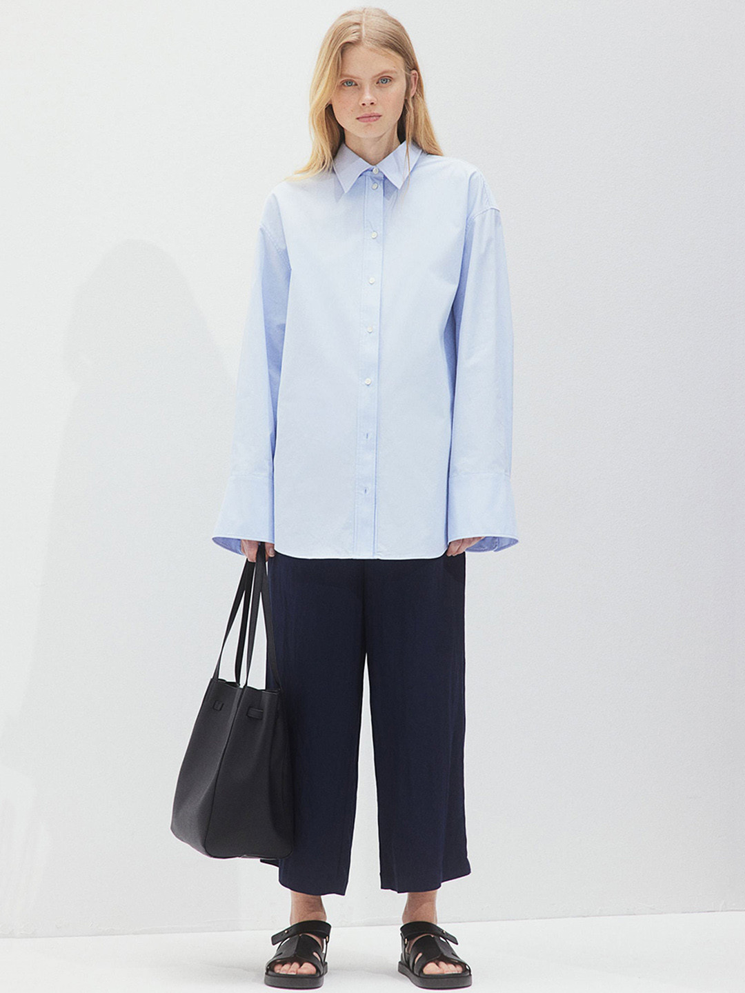 

H&M Women Pull-On Culottes, Navy blue