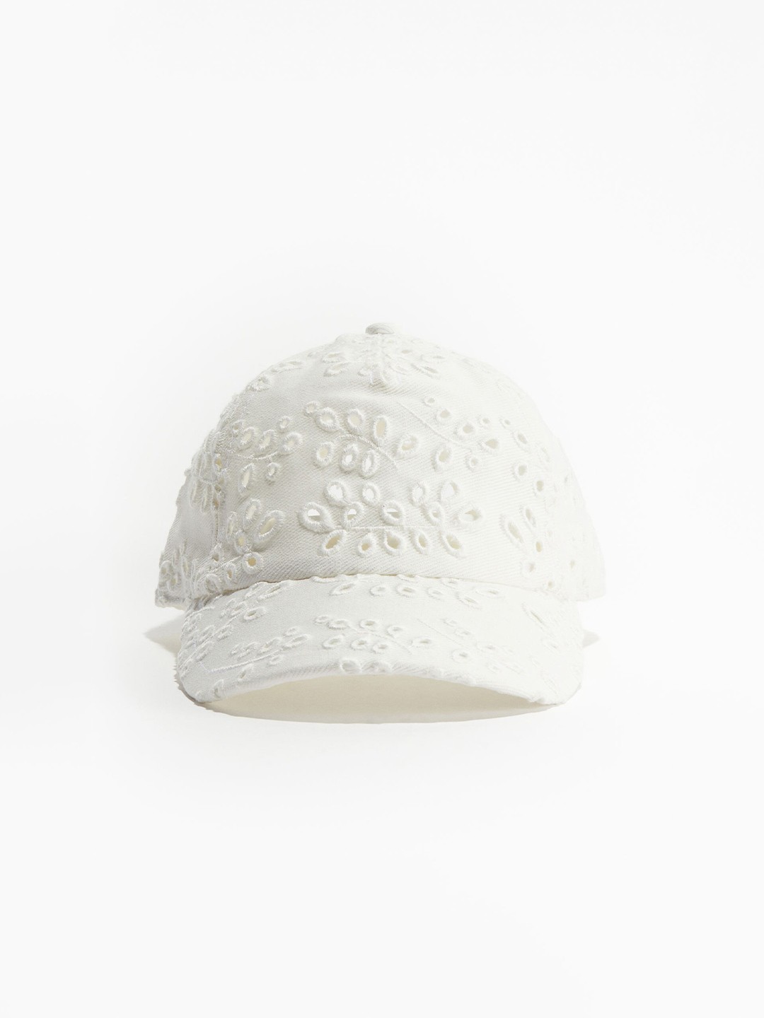 

H&M Women Broderie Anglaise Cap, White