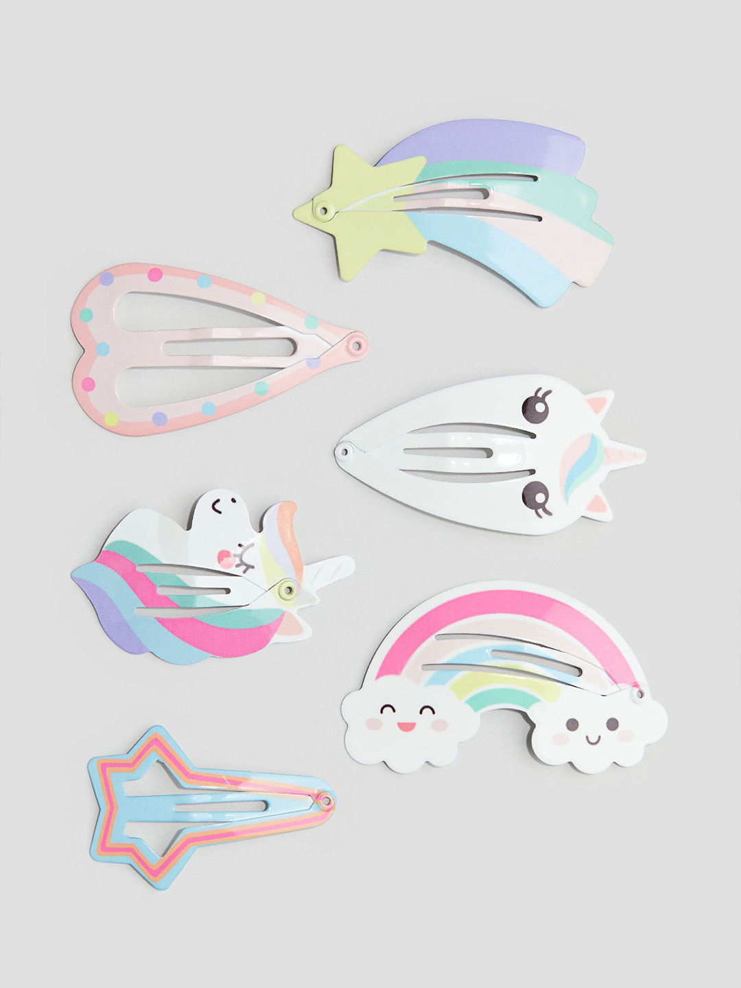 

H&M Girls 6-Pack Hair Clips, White