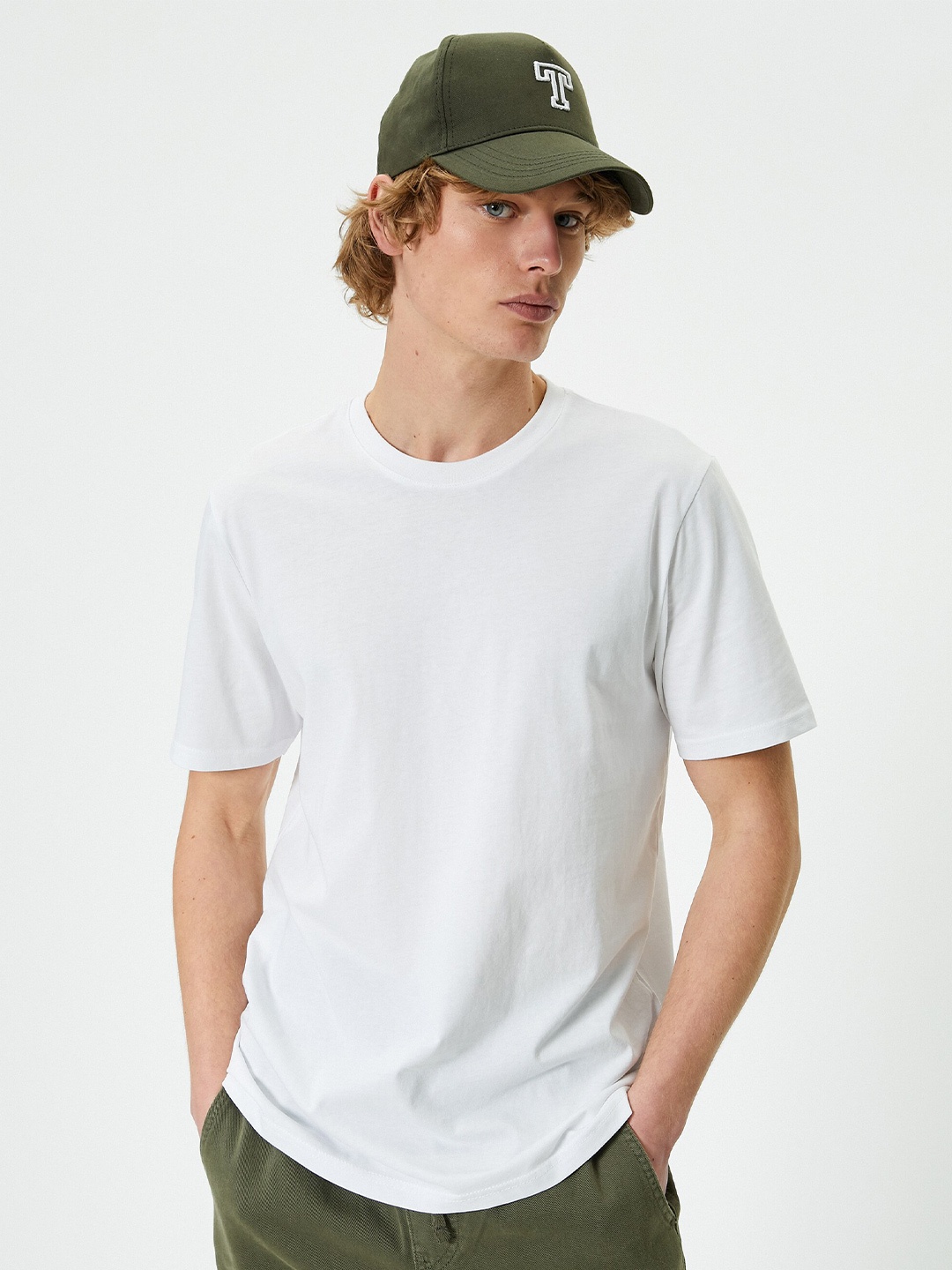 

Koton Round Neck Pure Cotton T-shirt, White