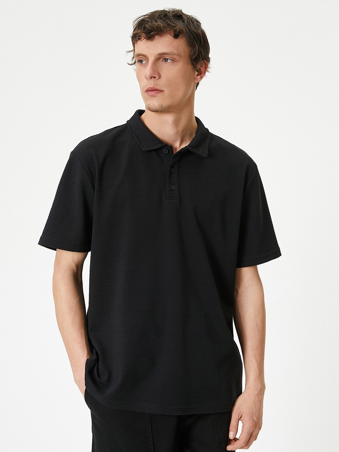 

Koton Polo Collar Slim Fit T-shirt, Black