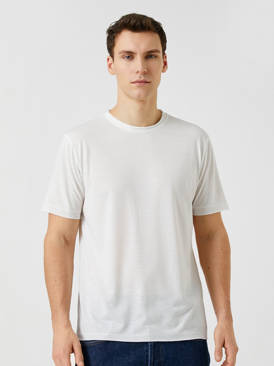 

Koton Round Neck Short Sleeves T-shirt, White