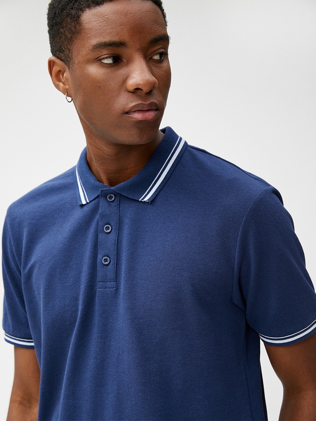 

Koton Polo Collar Slim Fit T-shirt, Navy blue