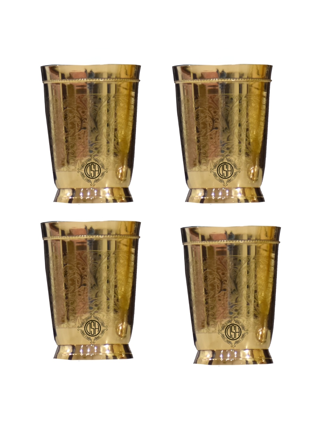 

DSH Crafting Your Curiosity Gold Toned 4 Pieces Brass Water Glasses