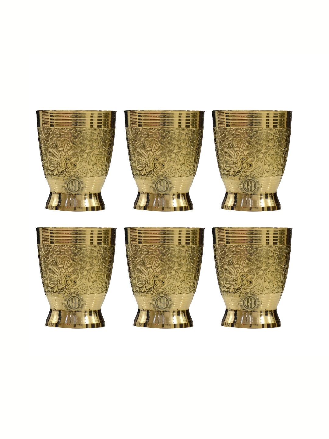 

DSH Crafting Your Curiosity Gold Toned 6 Pieces Brass Water Glasses