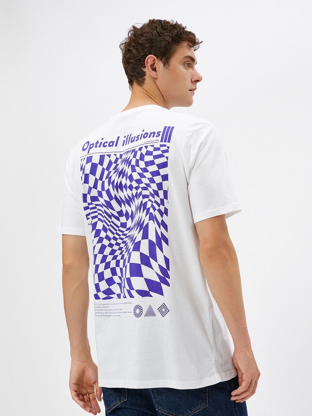 

Koton Typography Printed Round Neck Short Sleeves Cotton T-shirt, White