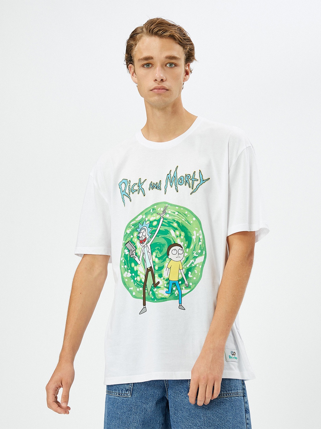 

Koton Typography Printed Cotton T-shirt, White