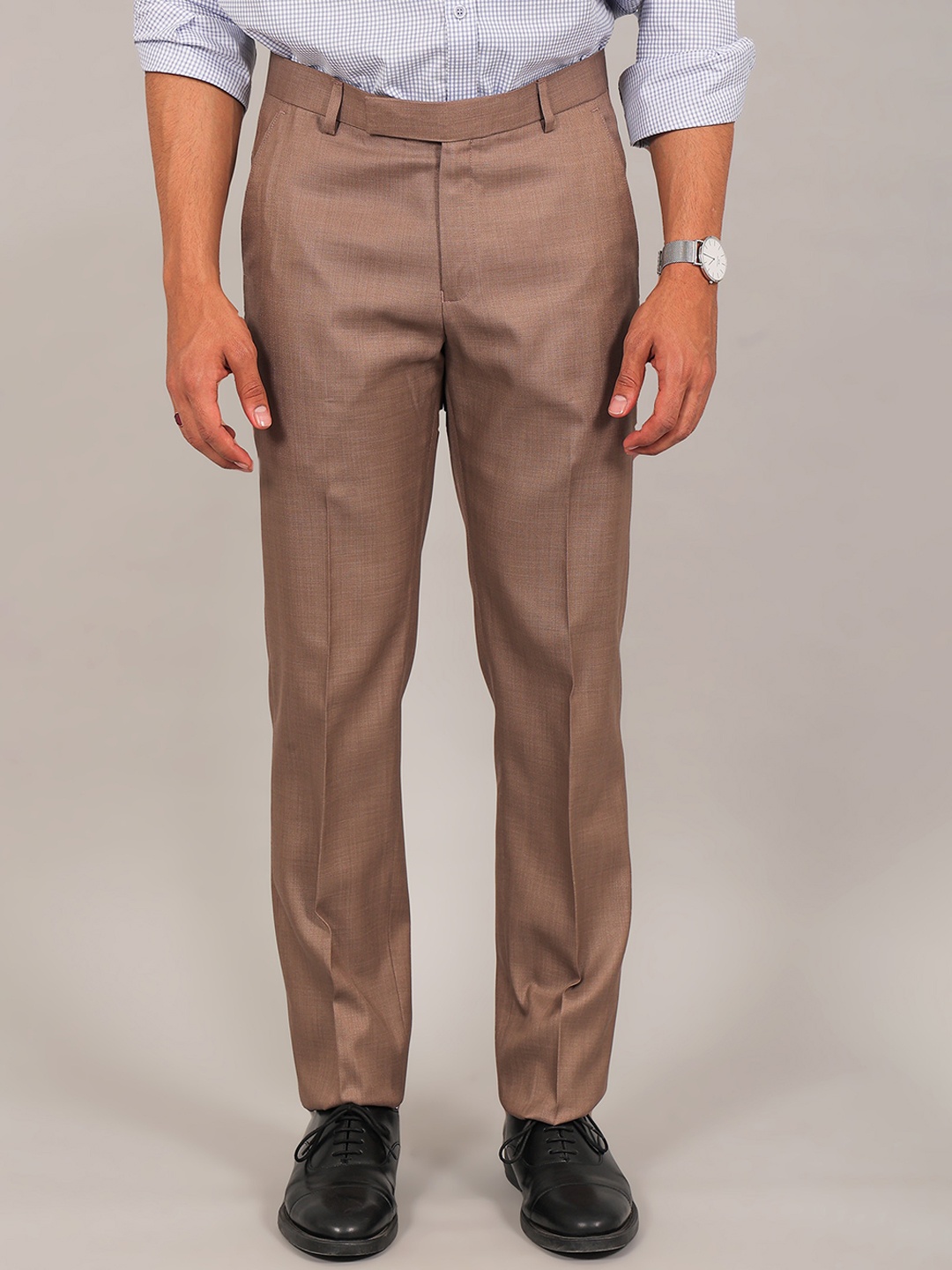 

BLUEBIRD Men Mid-Rise Chinos Trousers, Tan