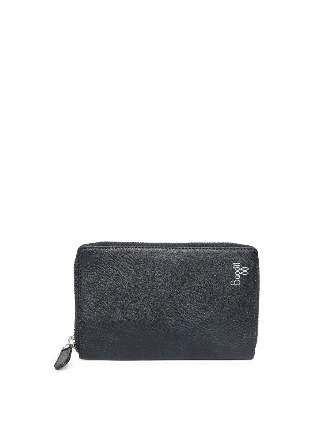 

Baggit Men Navy Blue Solid Zip Around Wallet