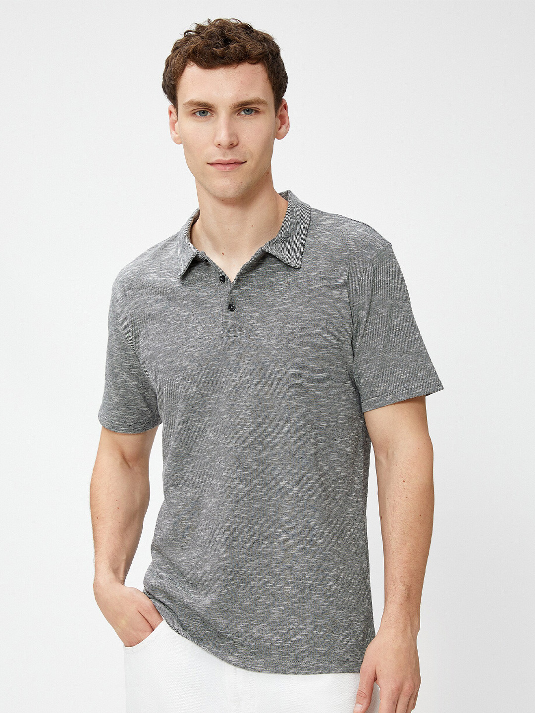 

Koton Polo Collar Cotton Regular Fit T-shirt, Black