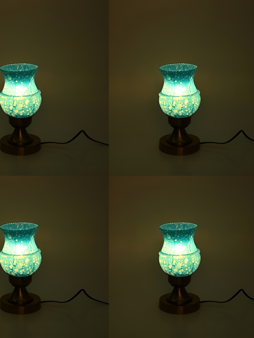 

1ST TIME Green 4 Pieces Metal Contemporary Table Lamp