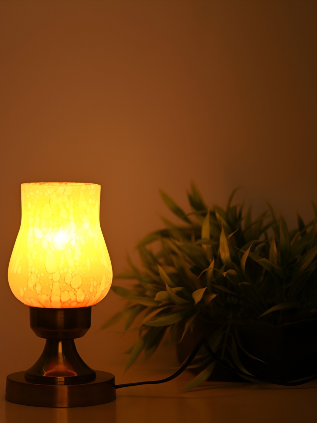 

1ST TIME White Textured Metal Contemporary Table Lamp