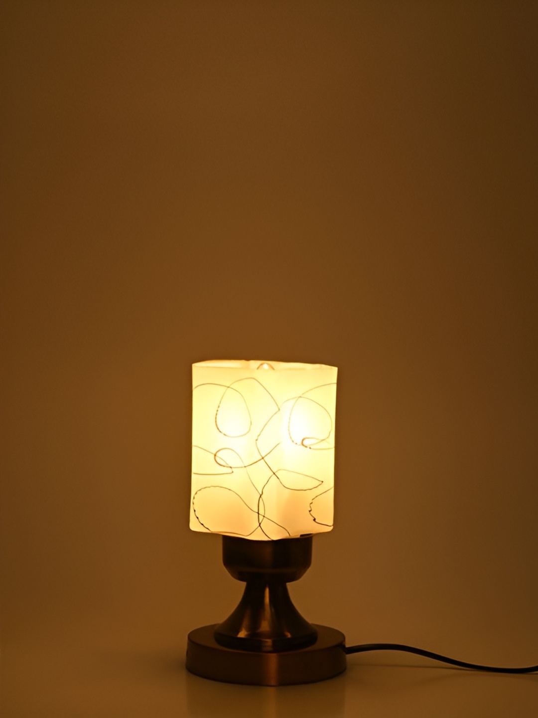 1ST TIME White Metal Traditional Rectangle Table Lamp
