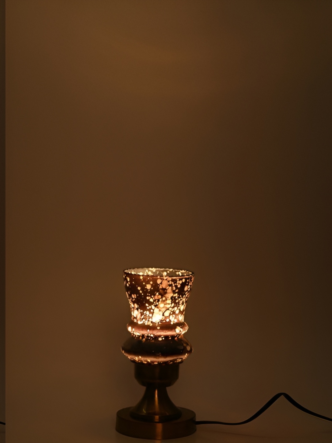 

1ST TIME Gold-Toned Printed Traditional Abstract Shaped Table Lamp