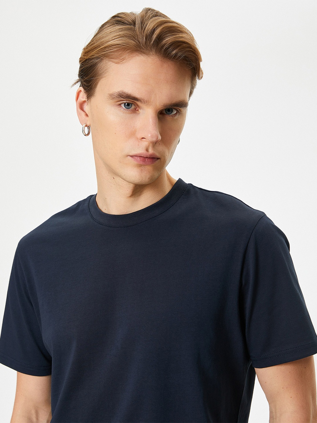

Koton Round Neck Pure Cotton T-shirt, Blue