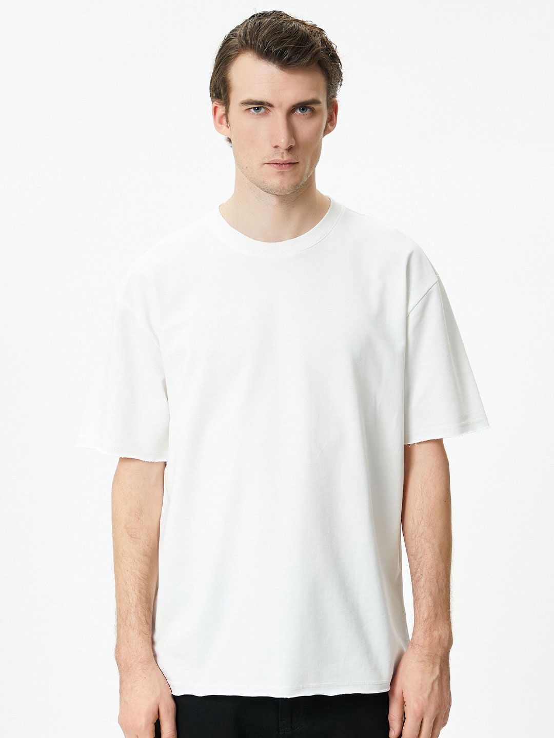 

Koton Round Neck Pure Cotton T-shirt, Beige