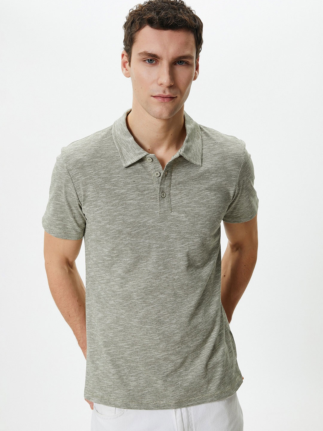 

Koton Polo Collar Short Sleeves T-shirt, Grey