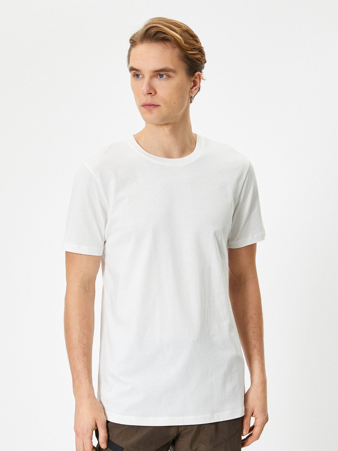 

Koton Round Neck Pure Cotton T-shirt, White
