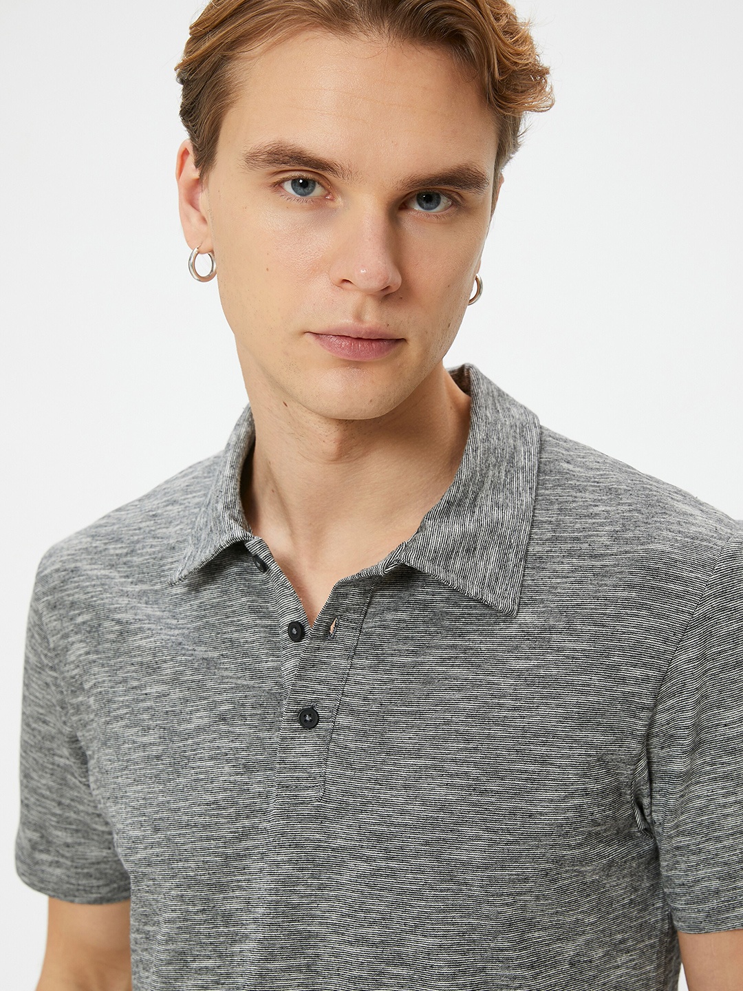 

Koton Polo Collar Short Sleeves T-shirt, Grey