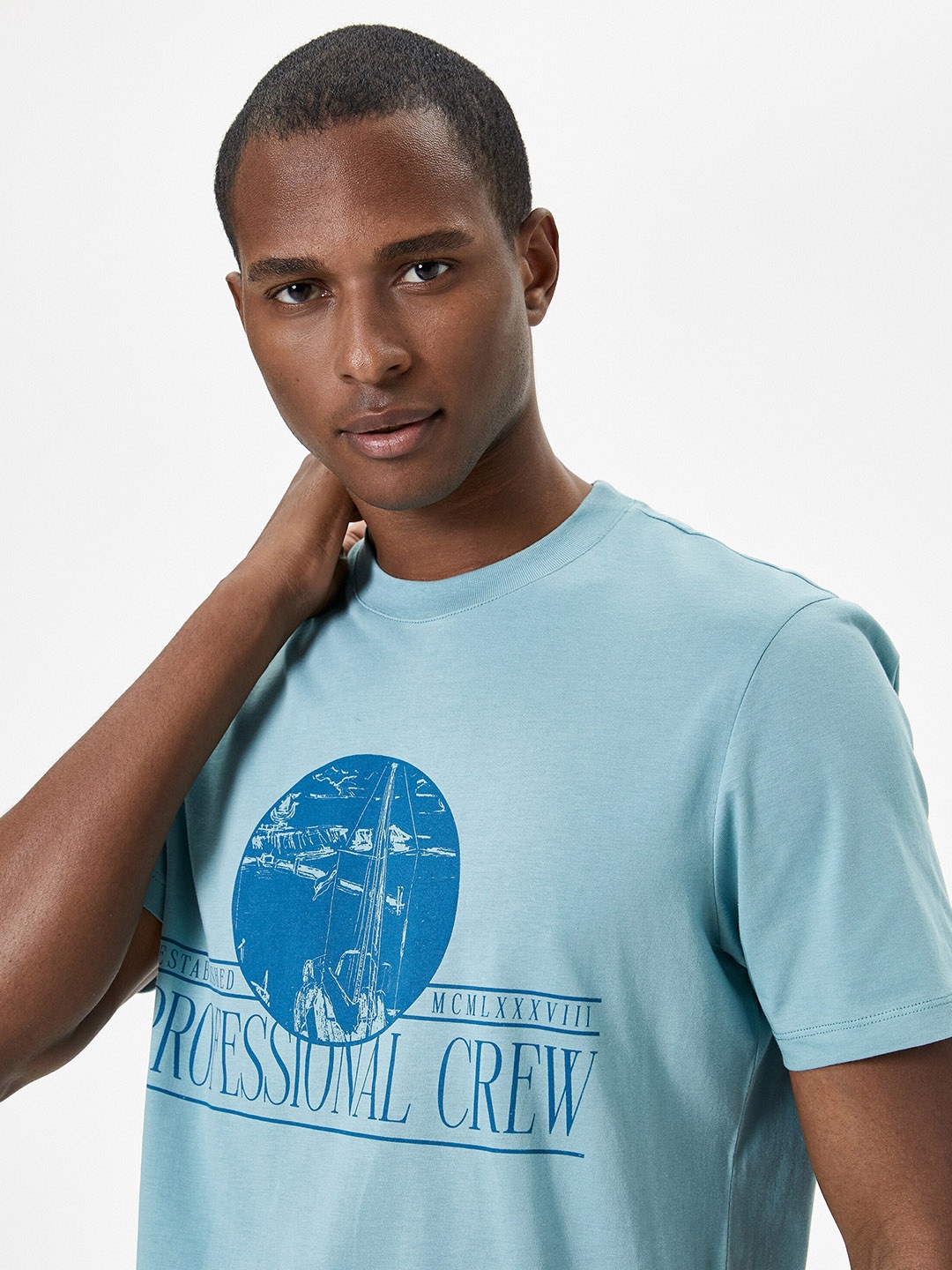 

Koton Typography Printed Round Neck Pure Cotton T-shirt, Green