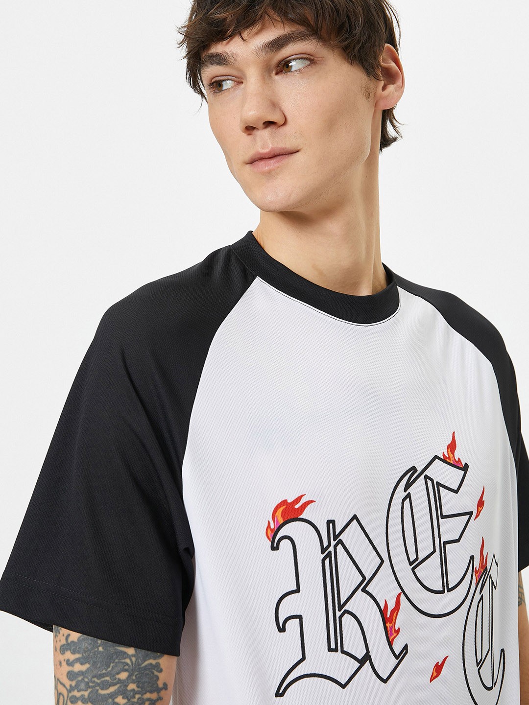

Koton Typography Printed Oversized T-shirt, White