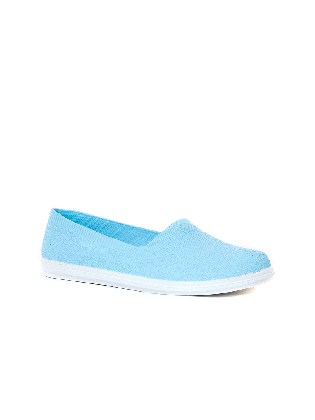 

Khadims Textured Round Toe Ballerinas, Blue