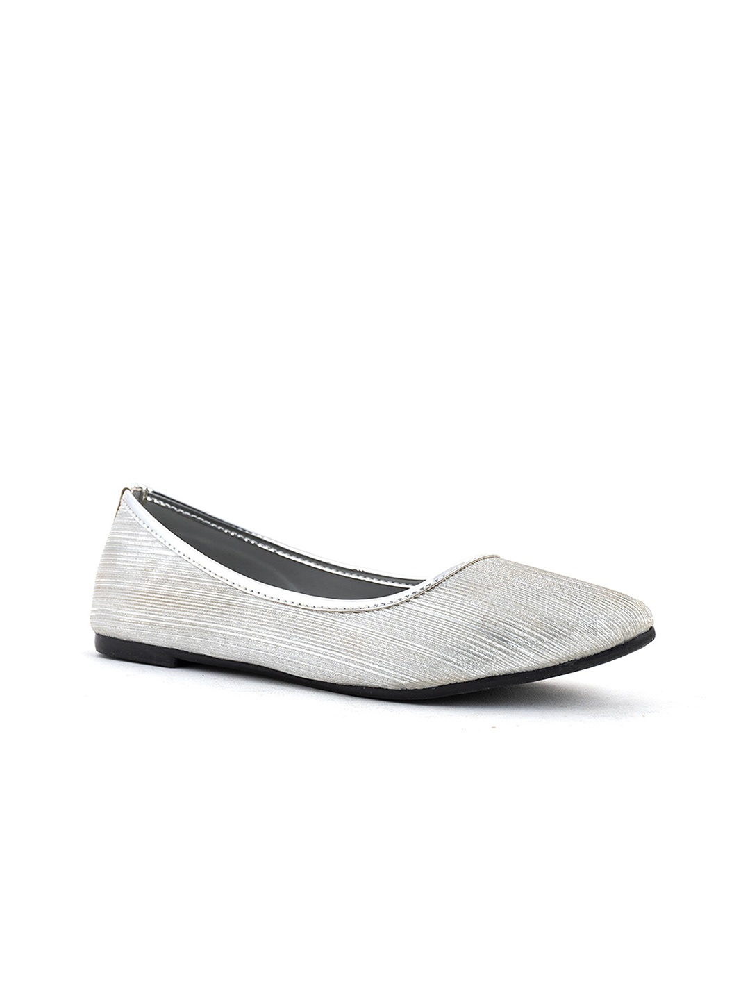 

Khadims Textured Round Neck Ballerinas, Grey