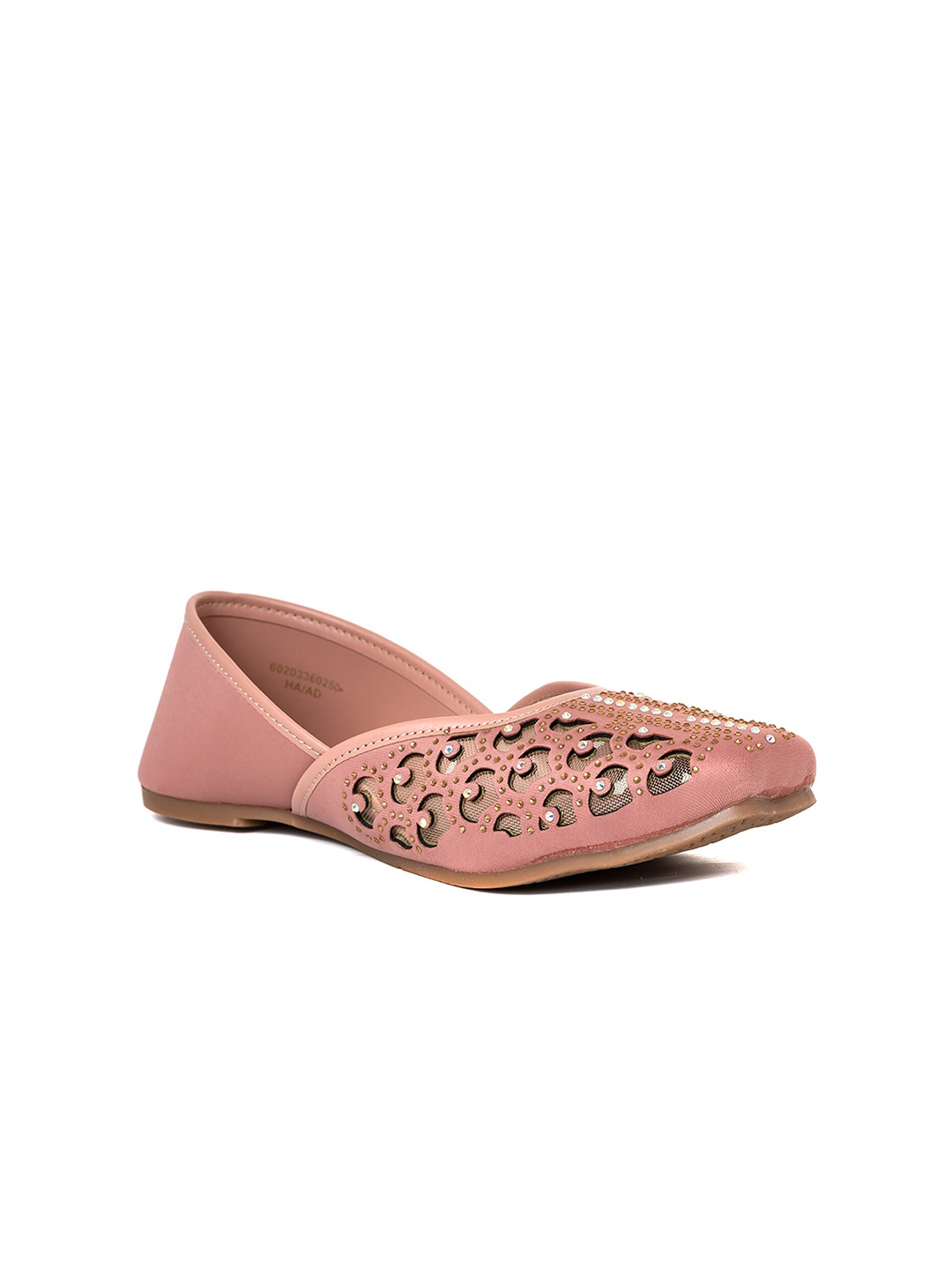 

Khadims Embellished Round Toe Ballerinas, Pink