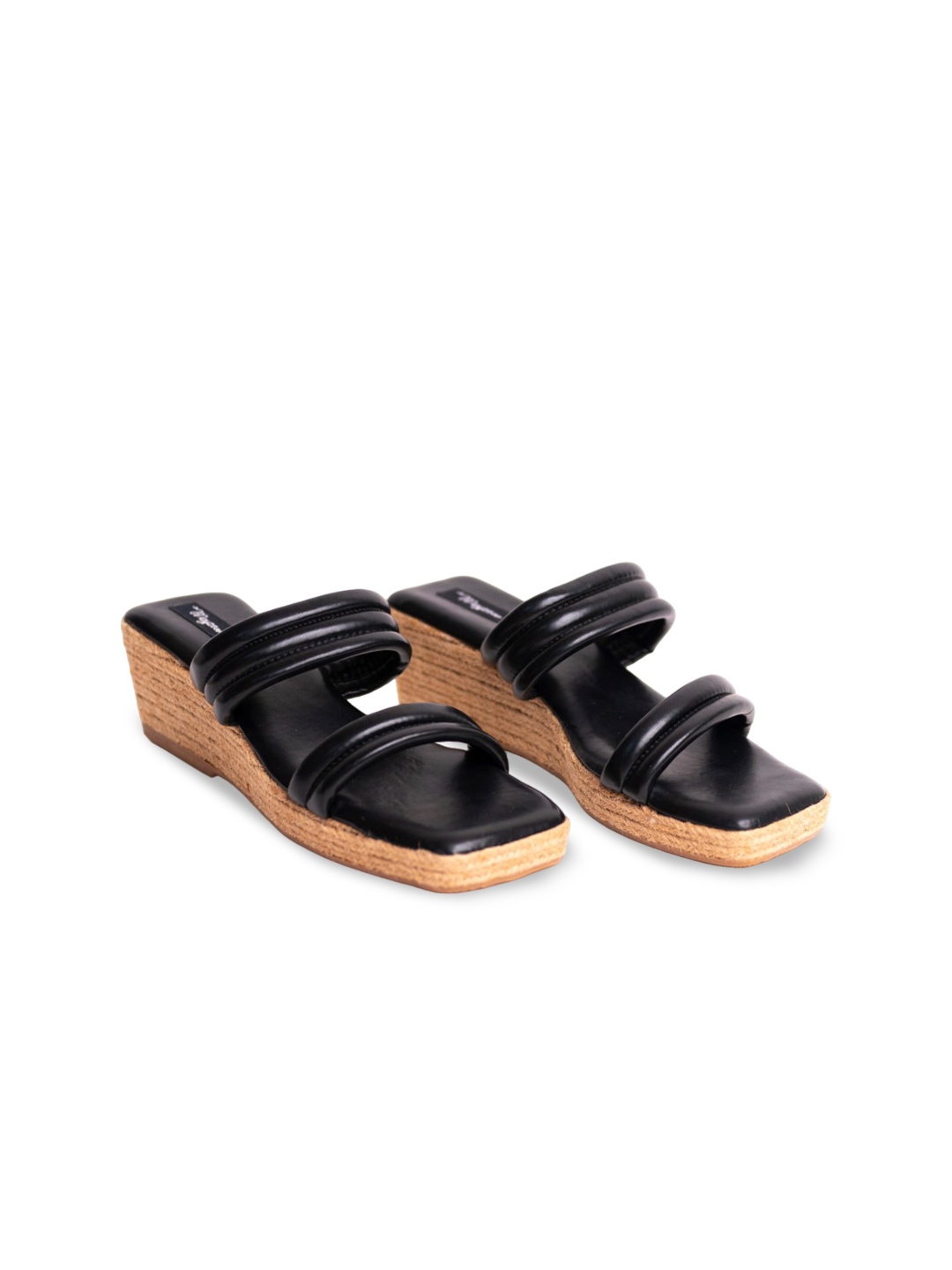 

MAYZE Strappy Wedge Heels, Black