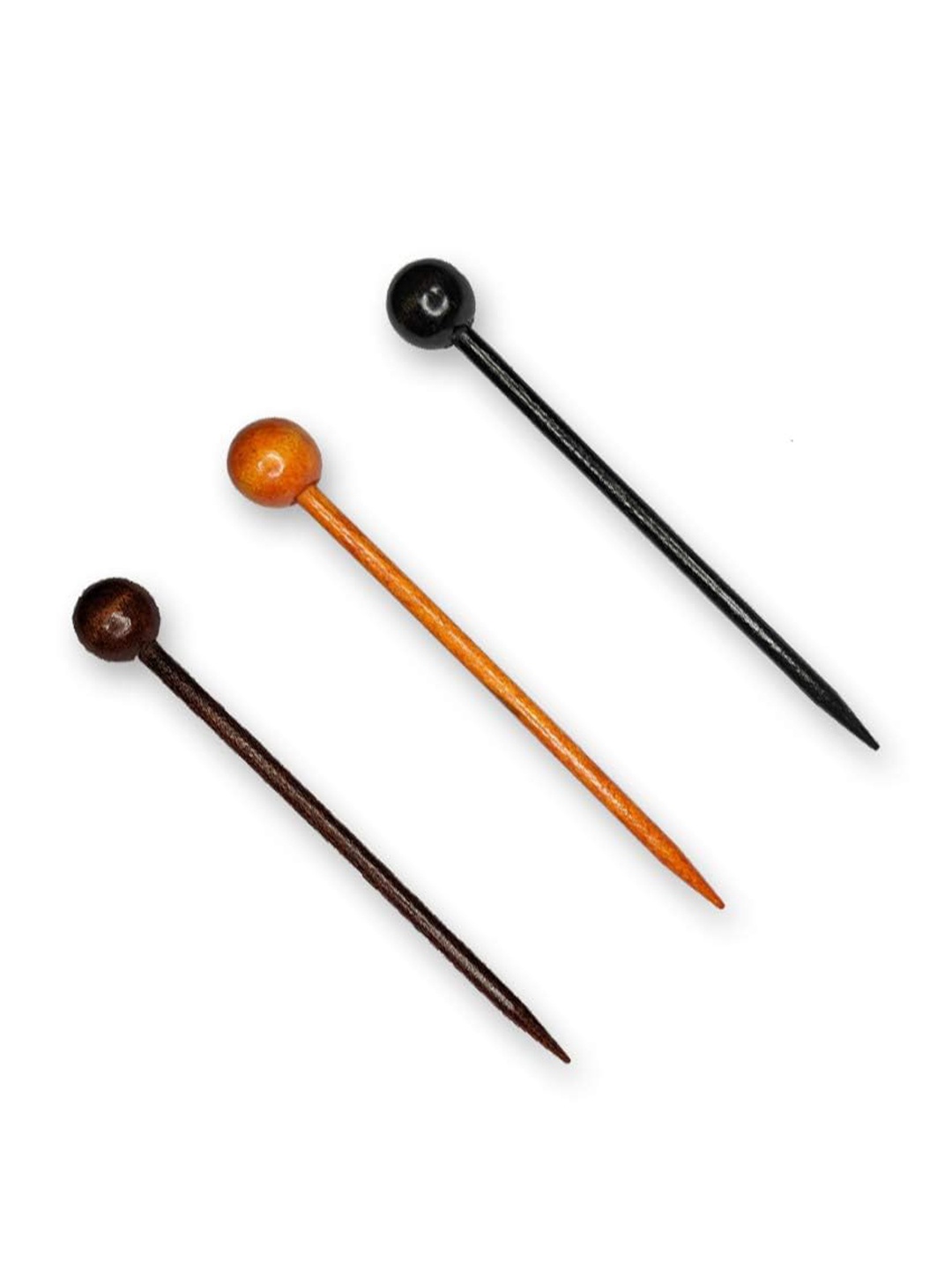 

Comet Busters Women Set of 3 Hairstick, Brown