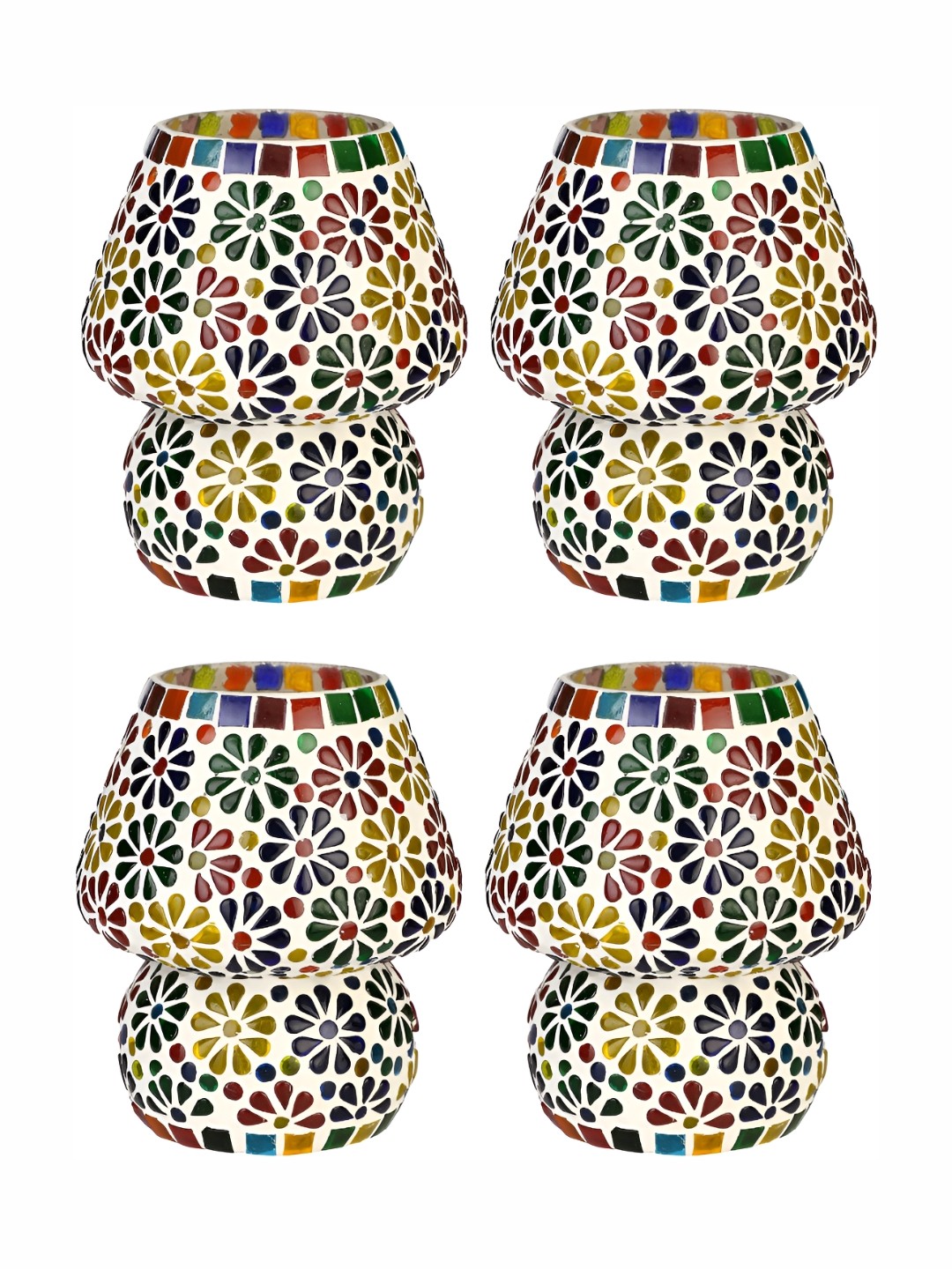 

1ST TIME White Printed Glass Contemporary Table Lamps