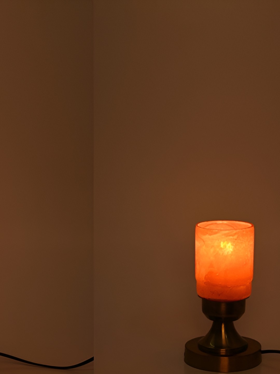 

1ST TIME Red Printed Metal Contemporary Cylindrical Shaped Table Lamp