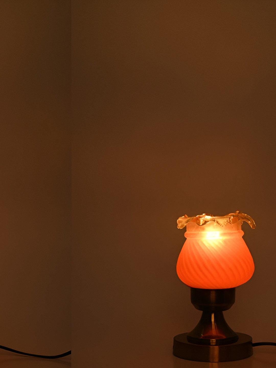 

1ST TIME Black & Orange 2 Pieces Metal Contemporary Table Lamps