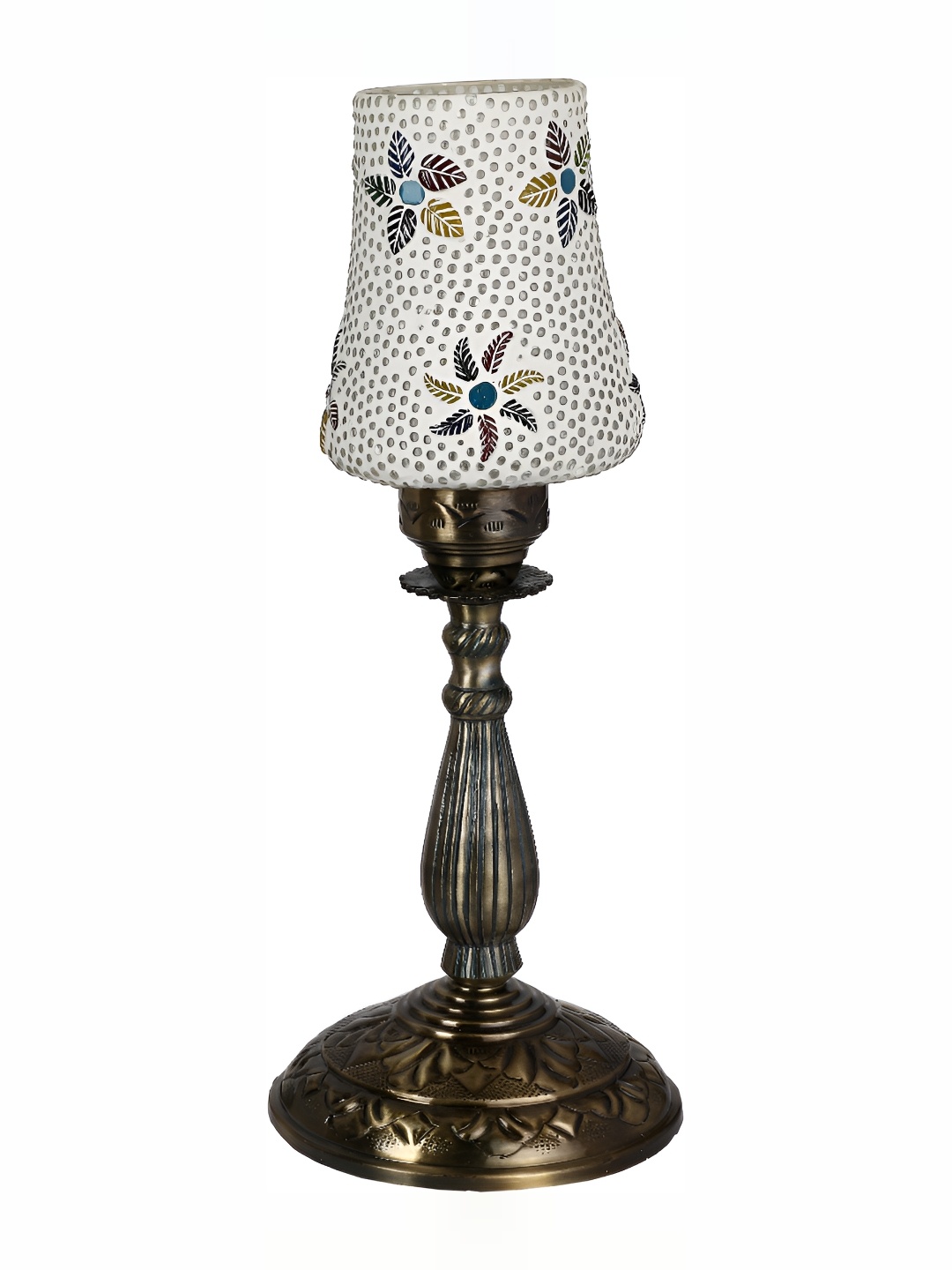

1ST TIME White & Grey Printed Abstract Shaped Metal Table Lamp