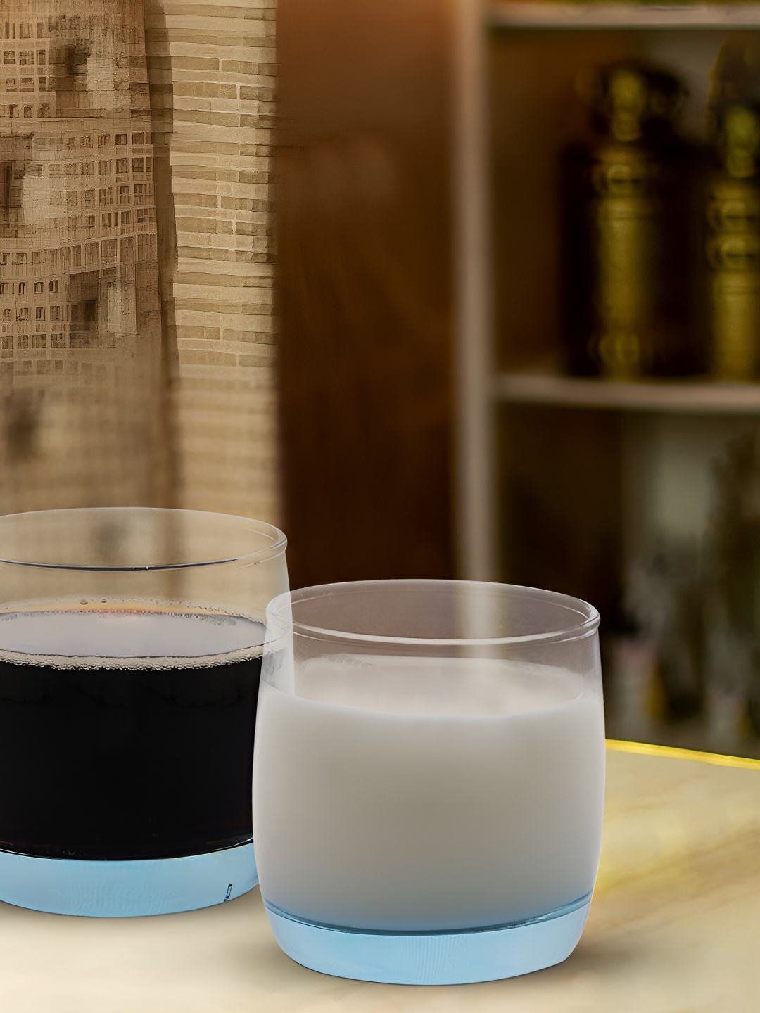 Clovefry Transparent 6Pcs Glass Juice Glasses 250ml Each