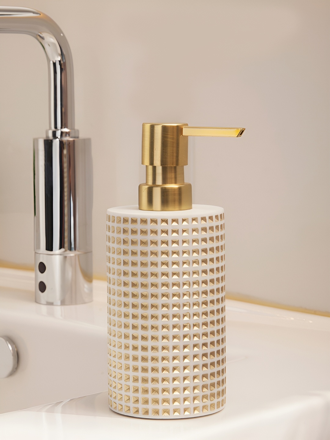 

OBSESSIONS Gold-Toned Textured Polyresin Soap Dispenser