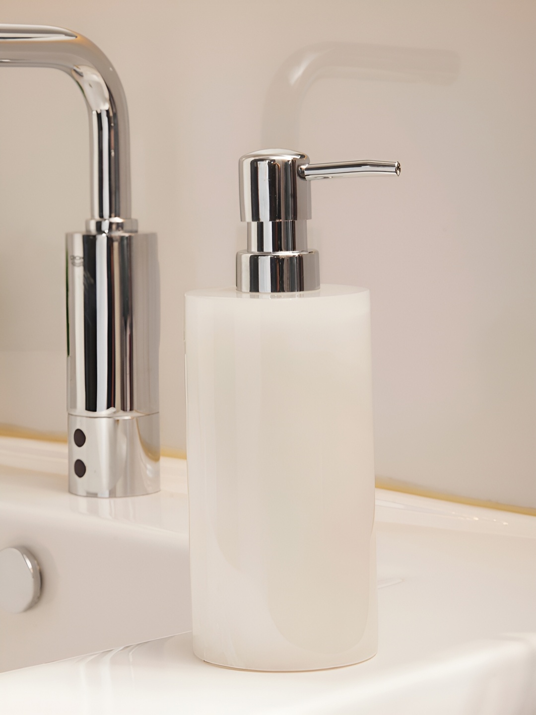 OBSESSIONS Cream-Coloured Solid Polyresin Soap Dispenser