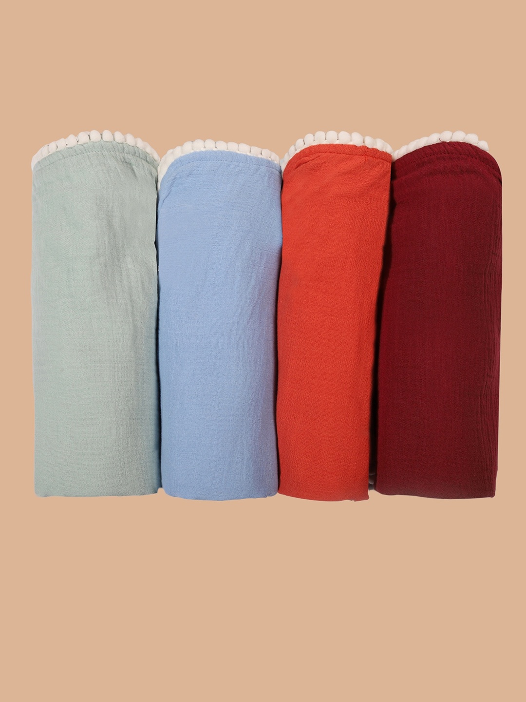 

Greendeer Infants Pack Of 4 Double Cotton Swaddle Cloth, Grey