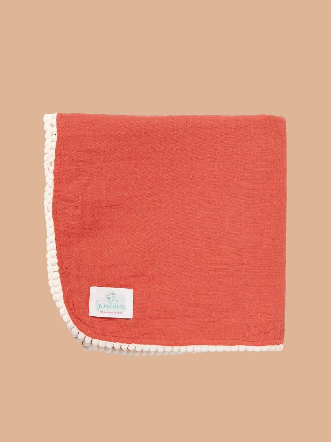 

Greendeer Kids Pure Cotton Swaddle Cloth, Red