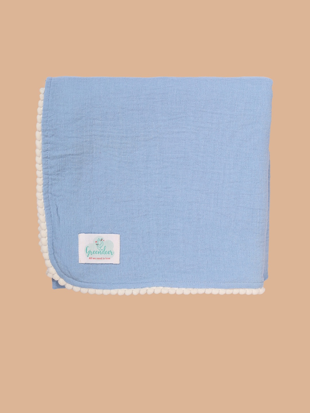 

Greendeer Infants Cotton Swaddle Cloth, Blue