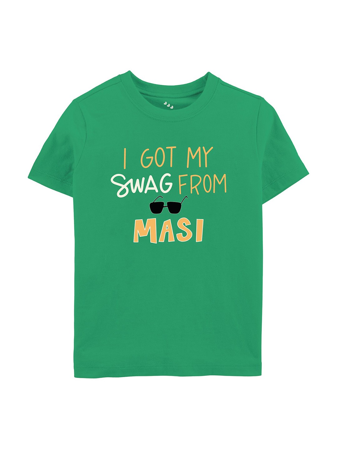 

Zeezeezoo Kids Typography Printed Pure Cotton T-shirt, Green