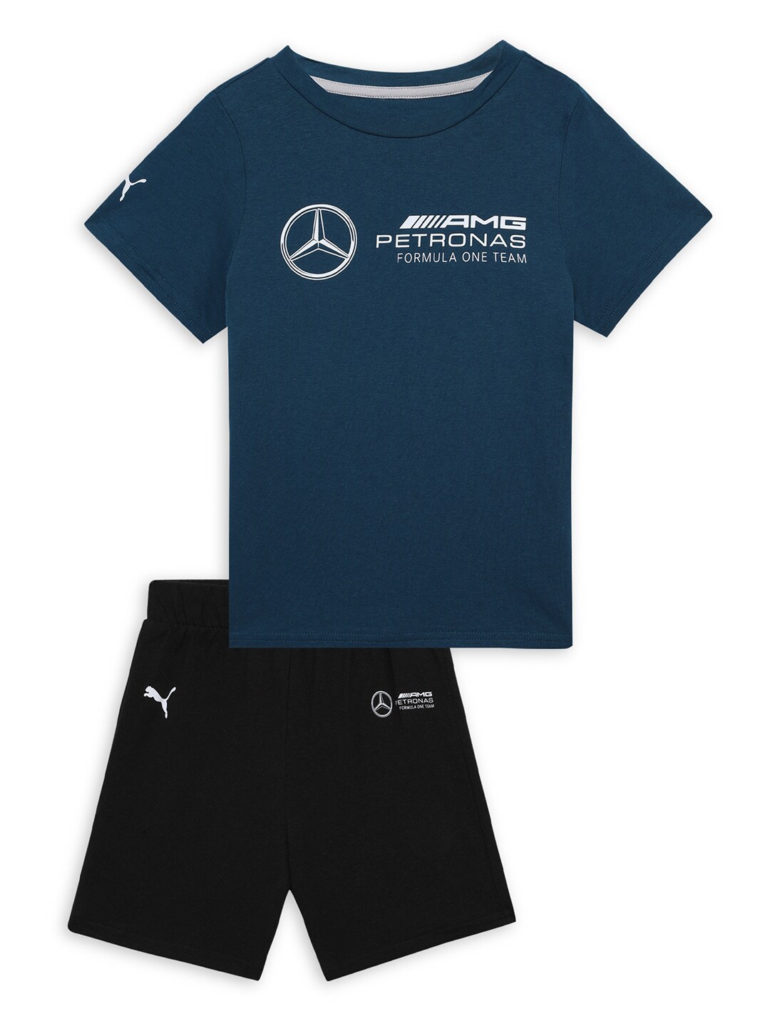 

Puma Mercedes-AMG Petronas Motorsport Kids Logo Pure Cotton Clothing Set, Blue