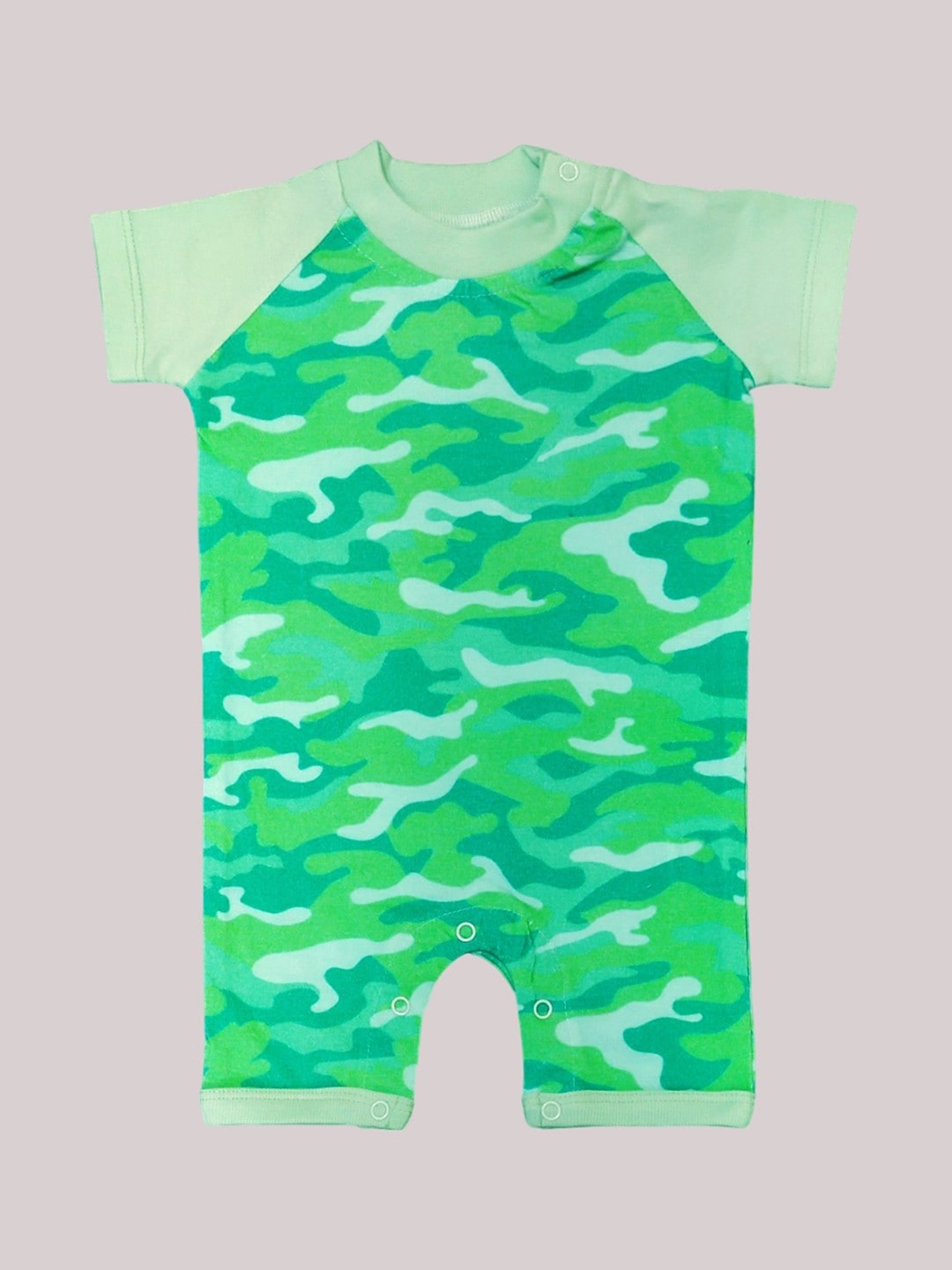 

BAESD Infants Camouflage Printed Pure Cotton Rompers, Green