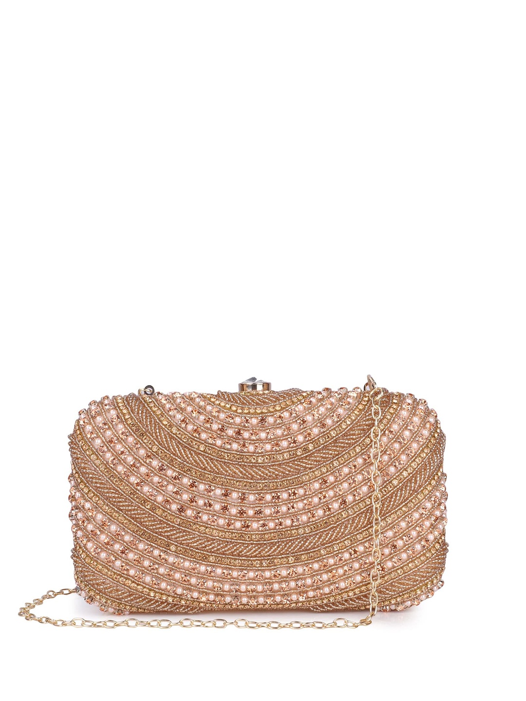 

THE CLOWNFISH Embellished Box Clutch, Pink