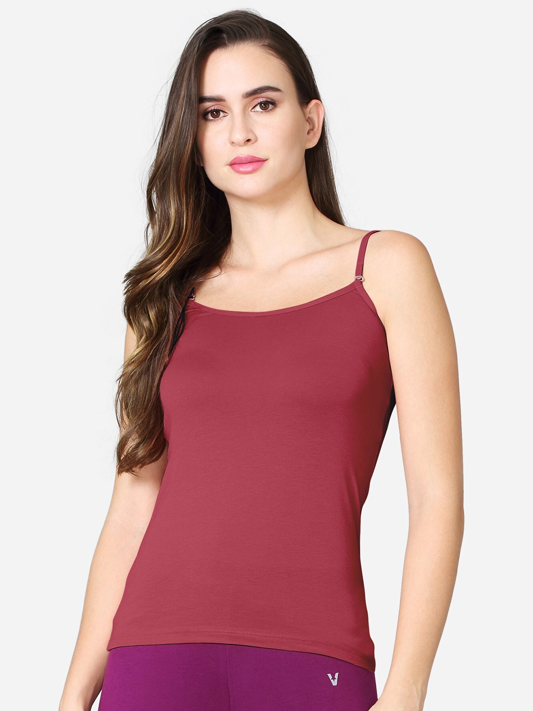 

VStar Adjustable Shoulder Straps Non Padded Super-Soft Slim Fit Camisole, Maroon