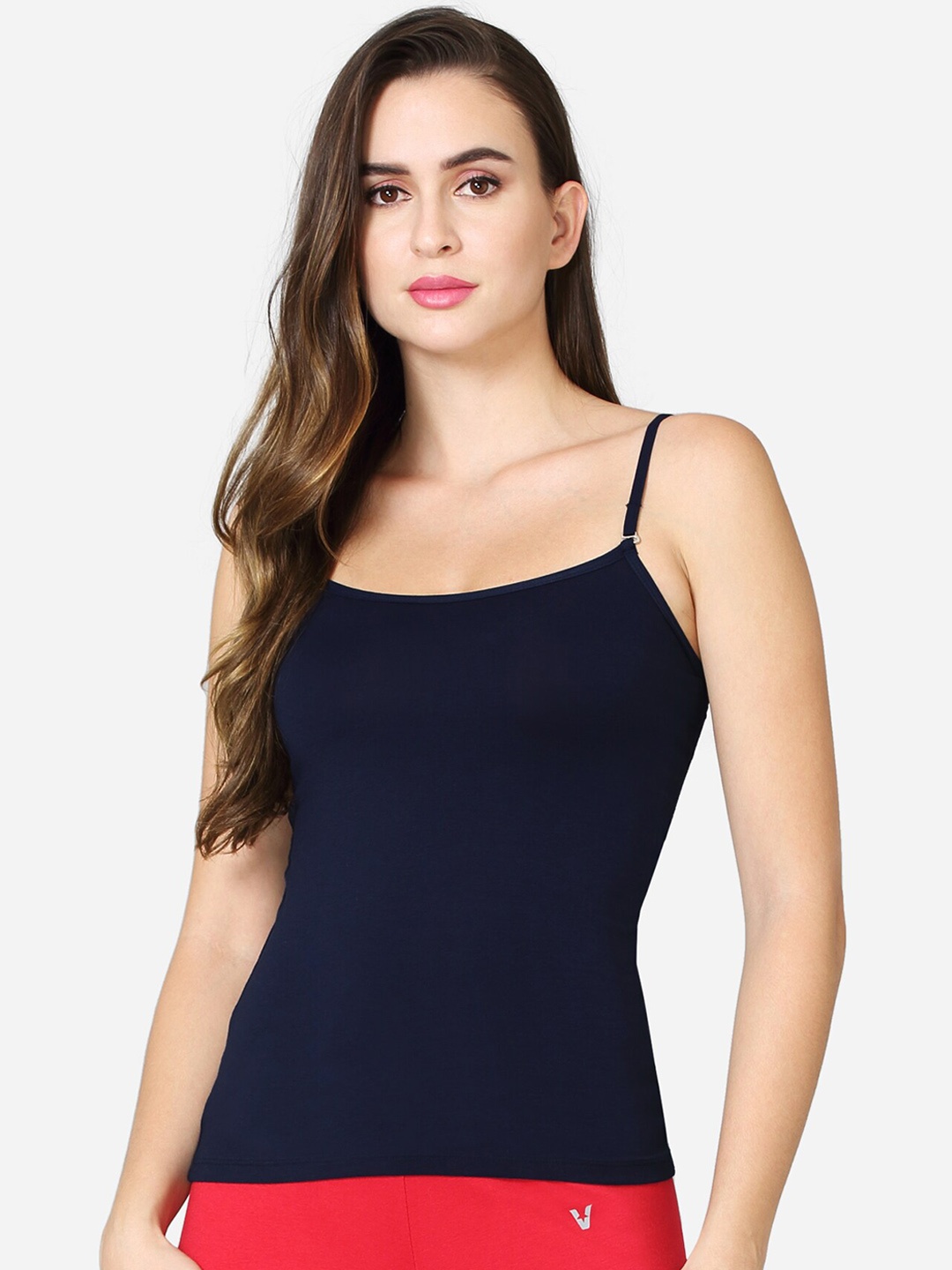 

VStar Adjustable Shoulder Straps Non Padded Super-Soft Slim Fit Camisole, Navy blue