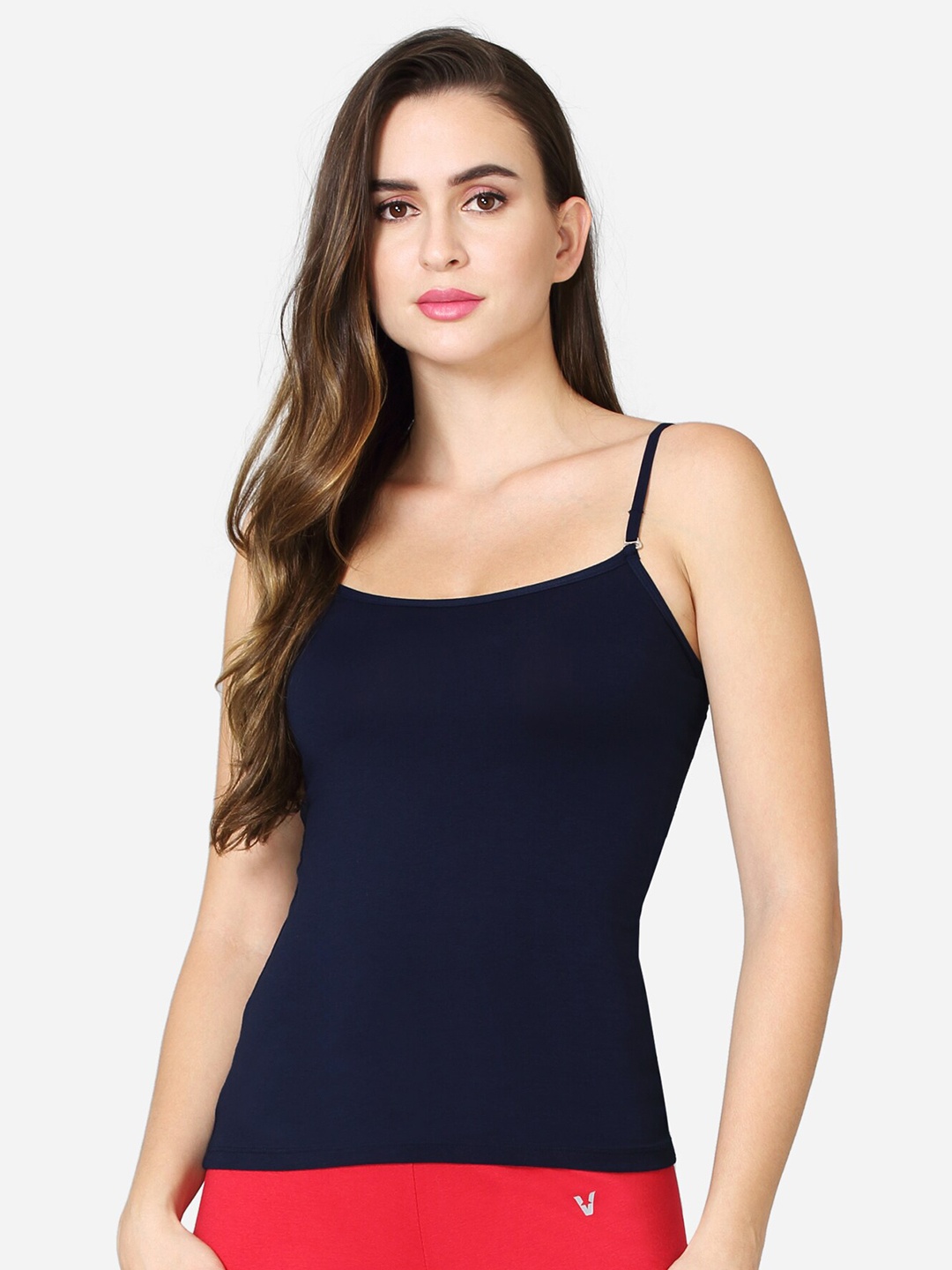 

VStar Adjustable Shoulder Straps Non Padded Super-Soft Slim Fit Camisole, Navy blue